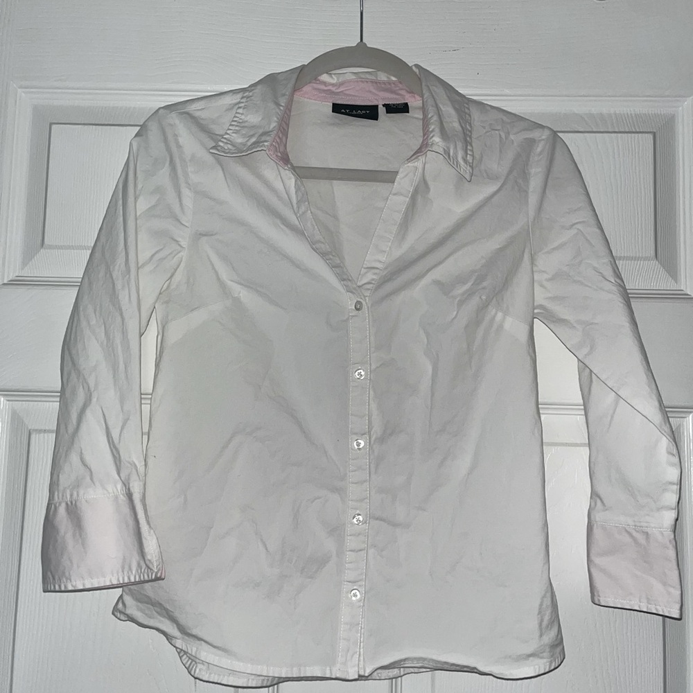 At Last | Classic White Button Down